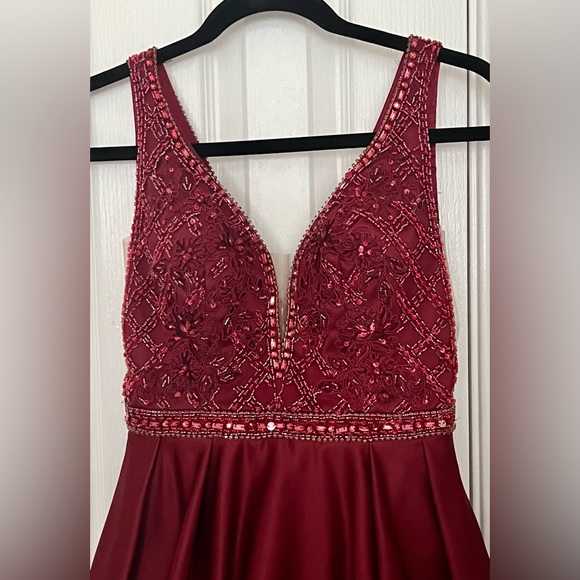 ASPEED DRESS, BURGUNDY, size XS - Picture 2 of 13
